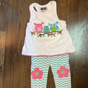 Mud pie tank top and leggings set